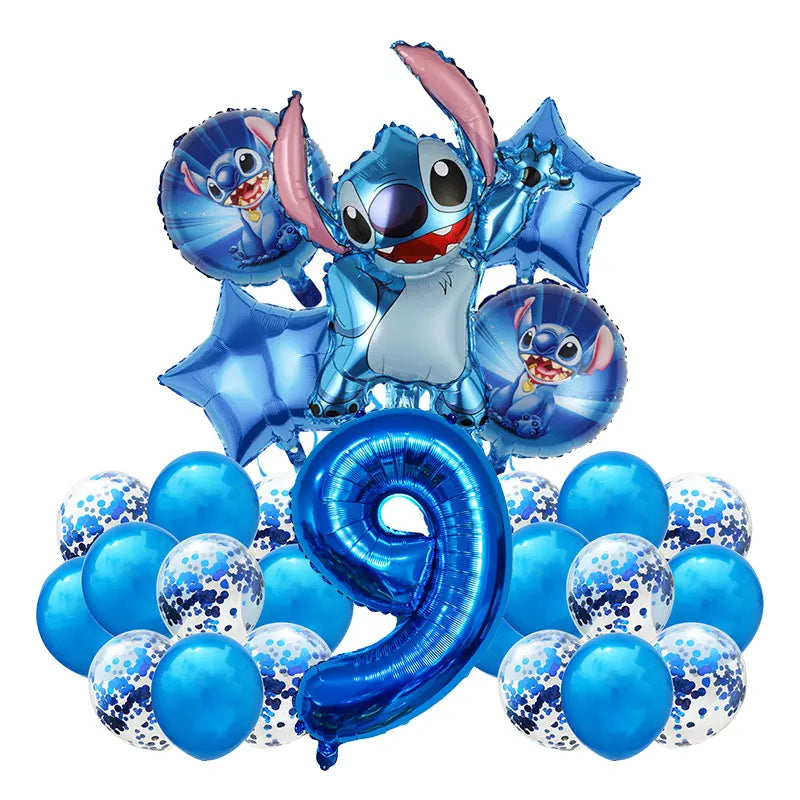 Lilo and Stitch Birthday Decoration Balloons Banner Backdrop Tablecloth Plates Cups Napkins Straws Event Party Supplies for Kids