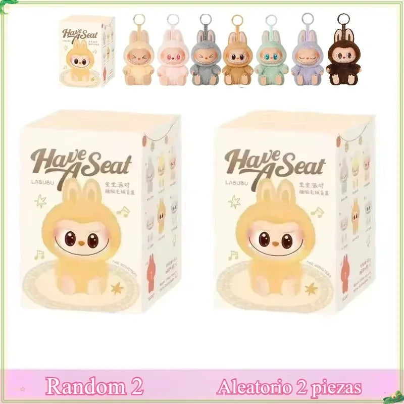 2025 New Labubu V3 Generation Series THE MONSTERS Have a Seat  Vinyl Face Plush Toy Series Blind Box Heartbeat Macaron 3rd