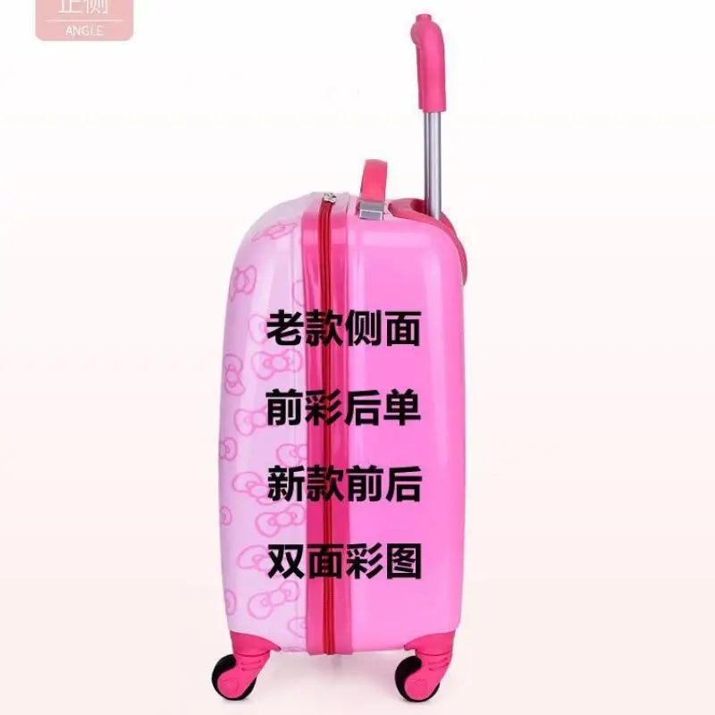 Hello Kittys Children's travel Suitcase Girl Gift Sanrios Kids Luggage Kuromi Kawaii  Large Capacity Portable Trolley Case