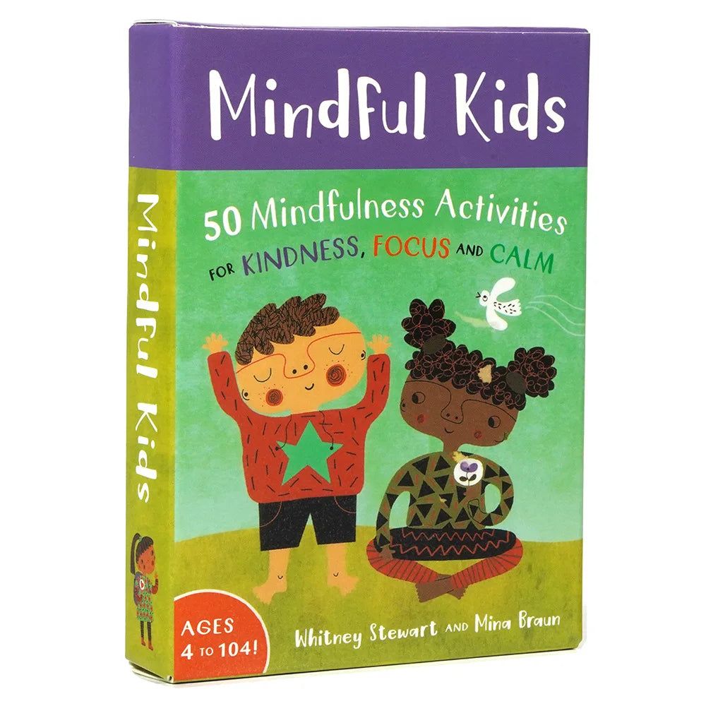 Mindfulness Game for Kids - 50 Mindfulness Activities for Kindness, Focus and Calm Mindful Talk Cards for Children and Parents C
