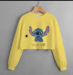 23024New Lilo & Stitch Cartoon Anime Hoodie for Boy Girl Kids 3D Print Women Clothing Coat Streetwear Sweatshirt Zipper