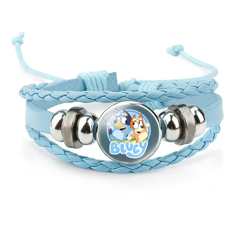 Cartoon Bluey Bracelet Animation Dopamine Hand-knitted Jewelry Hand Jewelry Cute Toys for Boys Girls