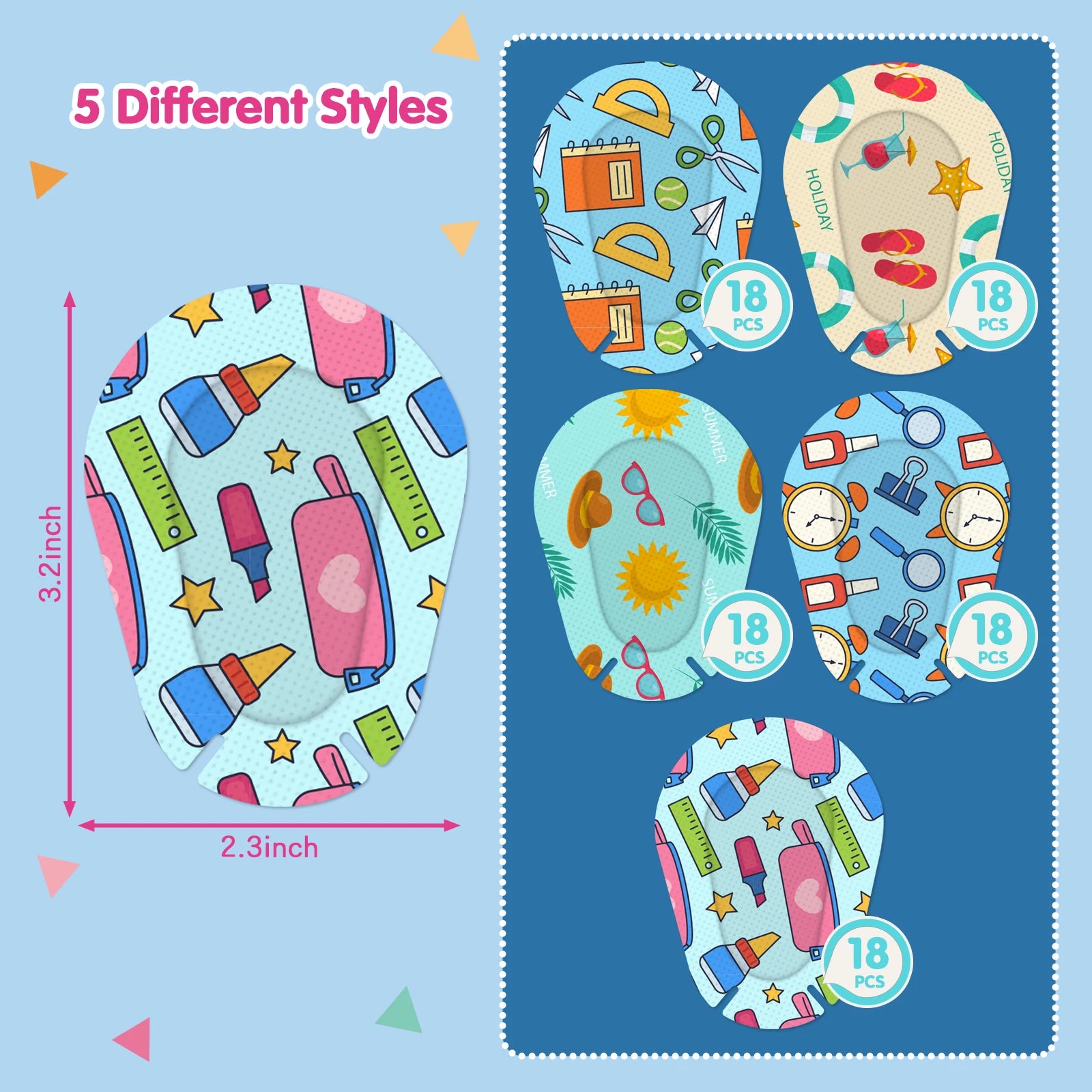 30Pcs Kids Eye Patches Cartoon Adhesive Breathable Amblyopia Bandage Amblyopia Protect Eyesight for Girl Boy Sterile Eye Pad HOT