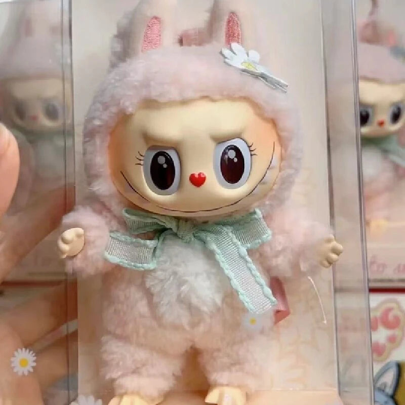 Copy High Quality Version New Product Labubu Sweetheart Doll Mokoko First Generation Plush Pendant Vinyl Pulling Cloth Hanging D