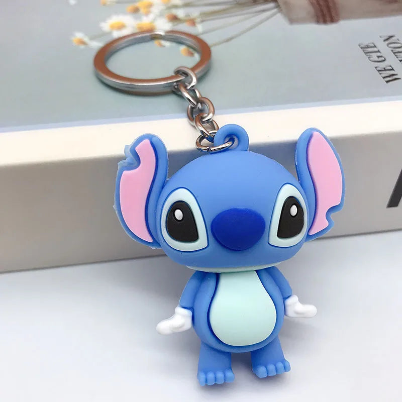 Lilo & Stitch Toys Keychian Children Anime Stitch Pendant Doll Keyring Kawaii Angel Keychians Cute Girls Christmas Gifts