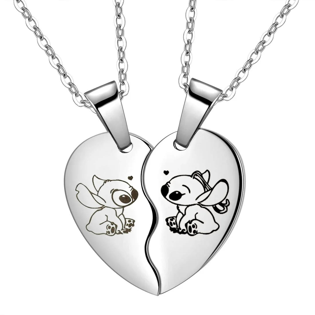 Lilo & Stitch Cartoon Metal Necklace Pendant Necklaces Characters Kids Gifts for Women Jewelry Children's Necklace Toy