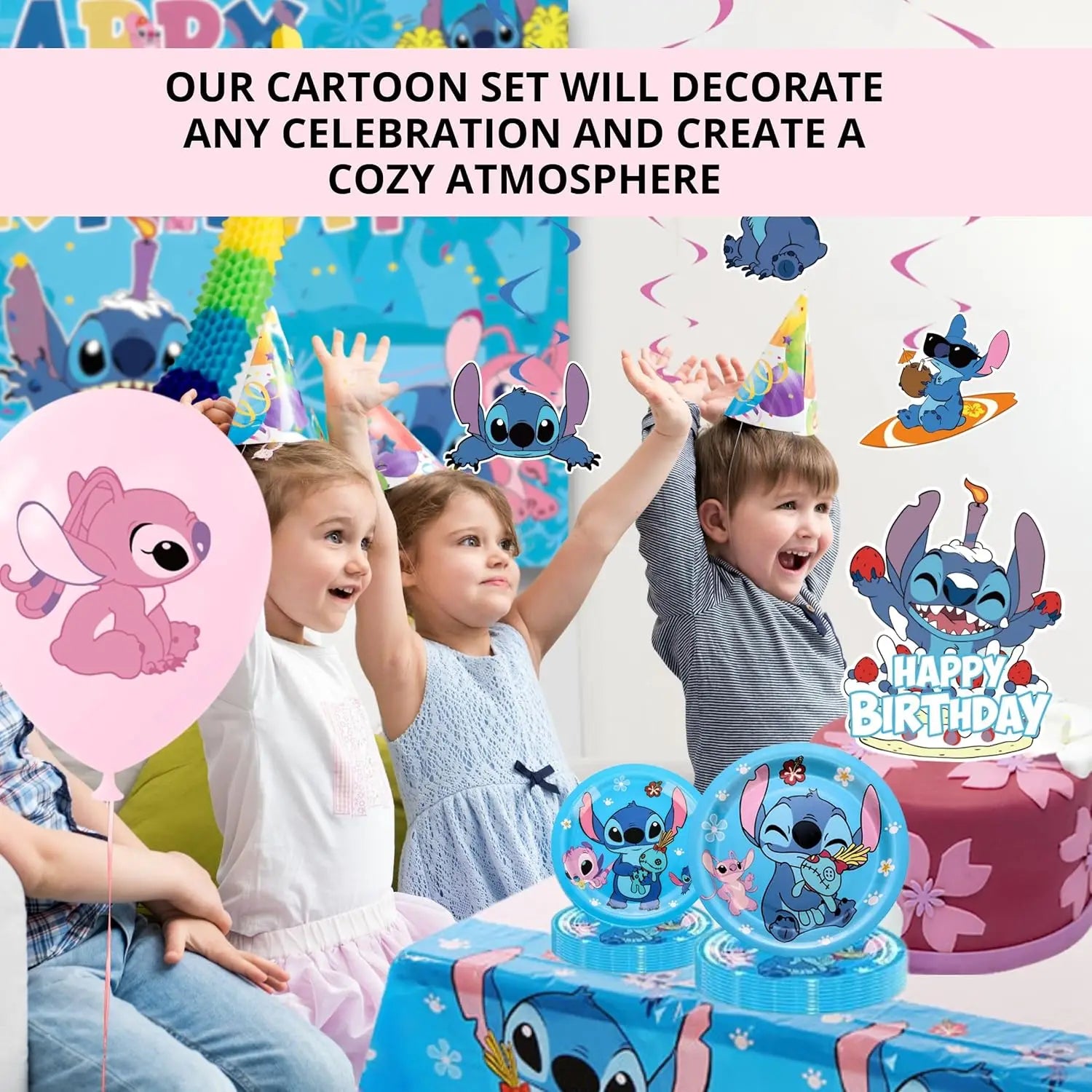 NEW Lilo And Stitch Birthday Party Decoration Tableware Balloon Cup Plate Banner Backdrop Lilo Stitch Theme Party Supplies Favor