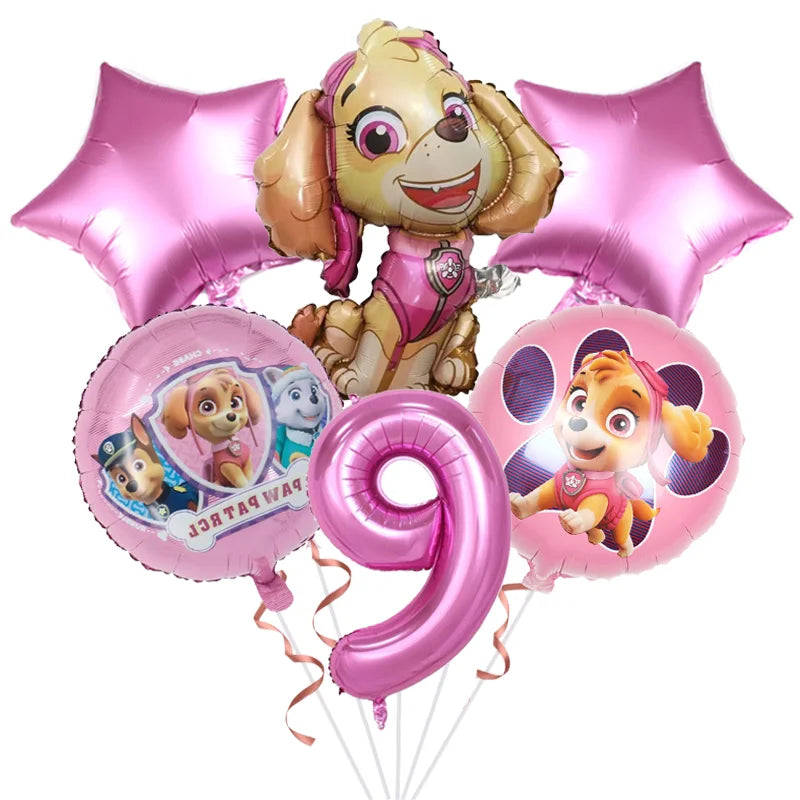 New Paw Patrol Birthday Decoration Dogs Skye Disposable Tableware Cup Plate Tablecloth Baby Shower Kids Girl Boy Party Supplies