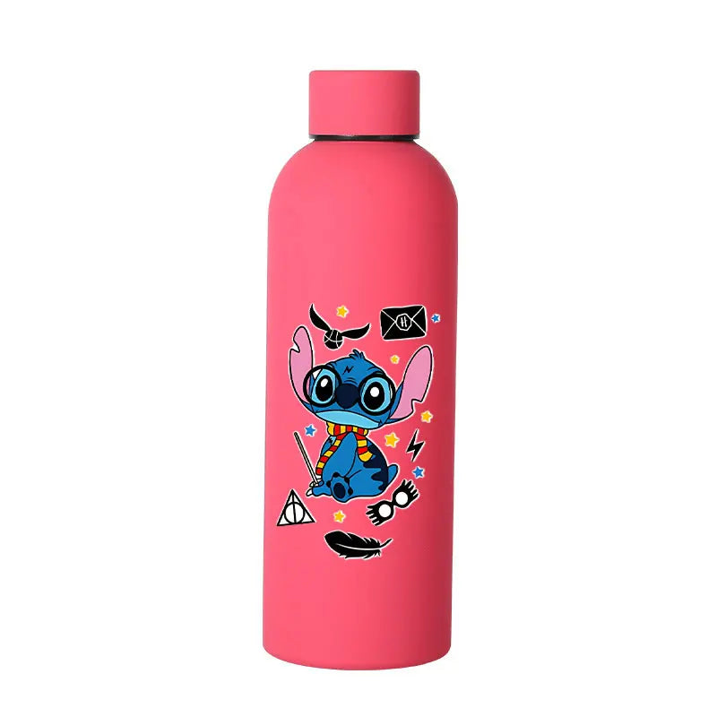 Lilo&Stitch Insulated Cup Sports Small Mouth Bottle Angel Colour Double-layer Vacuum Stainless Steel Cola Coffee Frosted Bottle