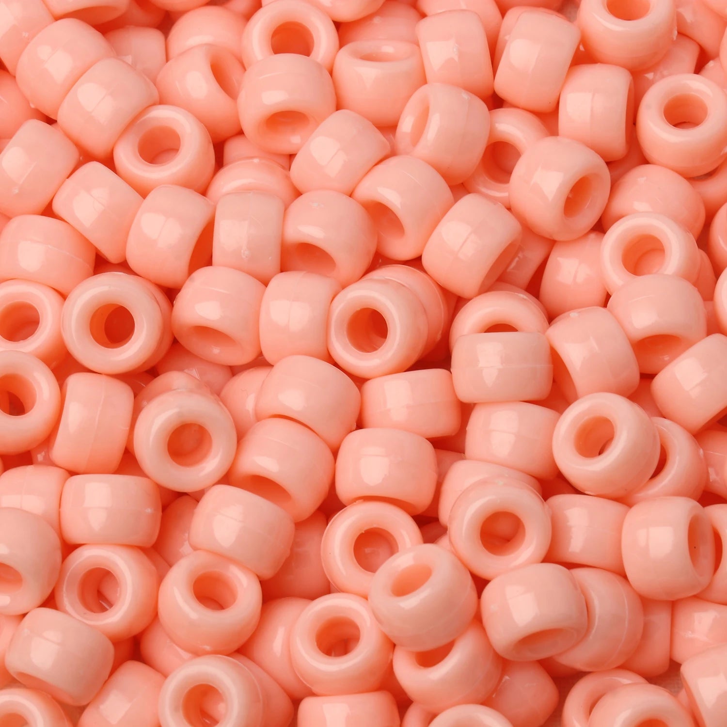 100pcs Luminous Pony Beads 6x9mm Acrylic Beads Big Hole Spacer Beads For Diy Craft Jewelry Charms Bracelets Making Hair Supplies