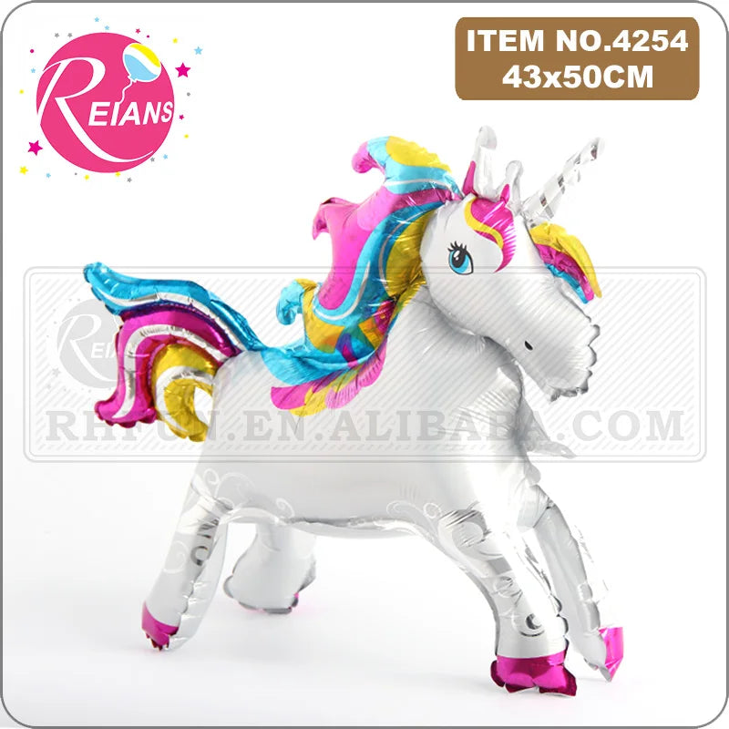 Unique Stand steadily Unicorn Birthday Party Decorations Supplies Wedding Engagement Children's Day Foil Unicorn Balloons globos