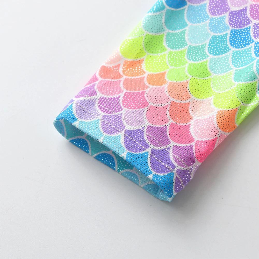 DXTON Autumn Princess Dress Mermaid Children Birthday Party Girls Dress Irregular Layered Prom Kids Long Sleeve Costumes 3-8Y