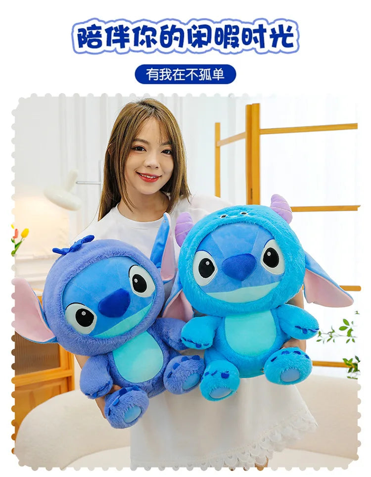 Big Size 55cm Cartoon Plush Toy Dolls Stitch Sullivan Doll Blue Stitch Kids Christmas Pillow Doll Baby Cloth Doll Ornament Gift