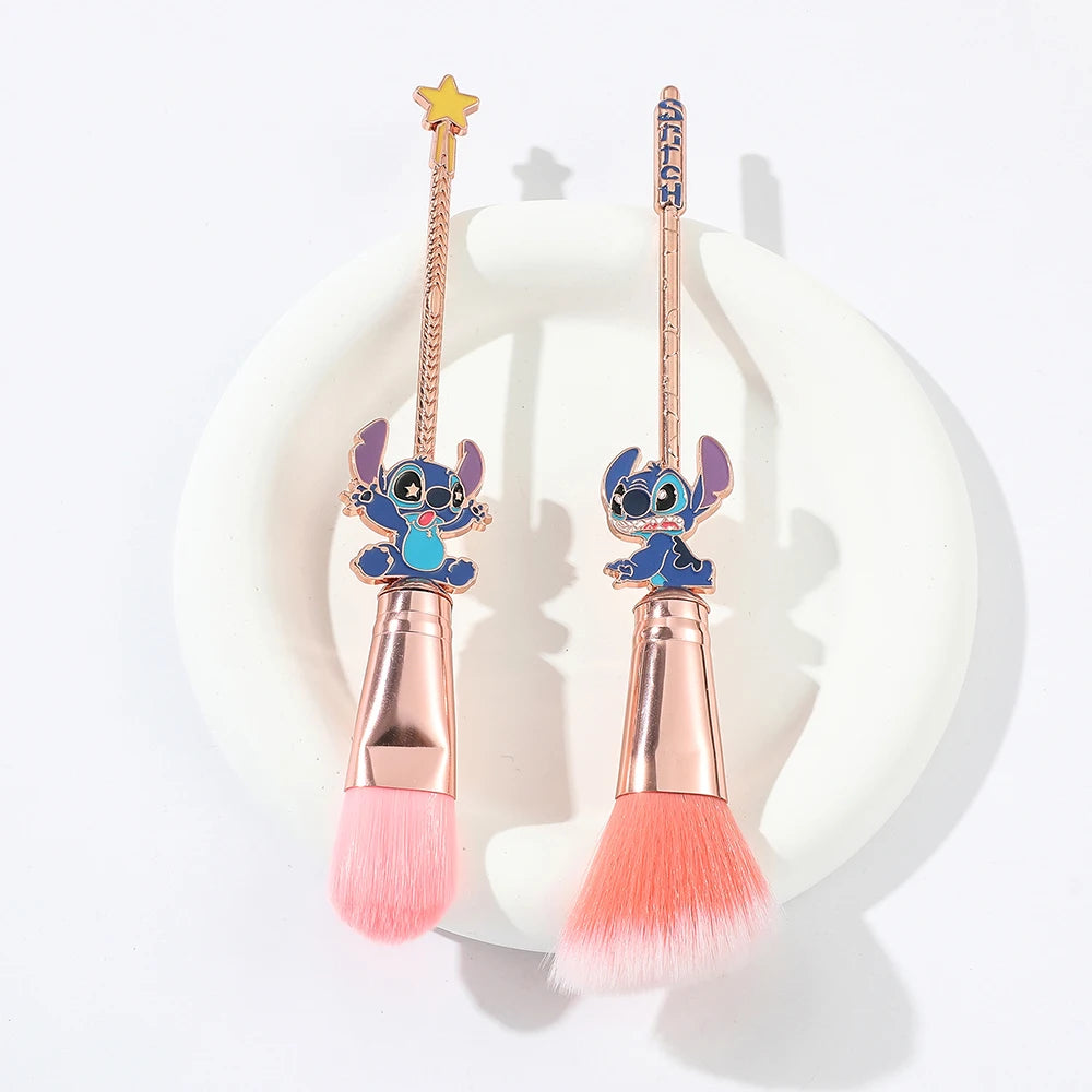 5pcs/set Lilo & Stitch Makeup Brushes Kawaii Stitch Model Cosmetics Brush for Women Eyeshadow Concealer Lip Eye Brush