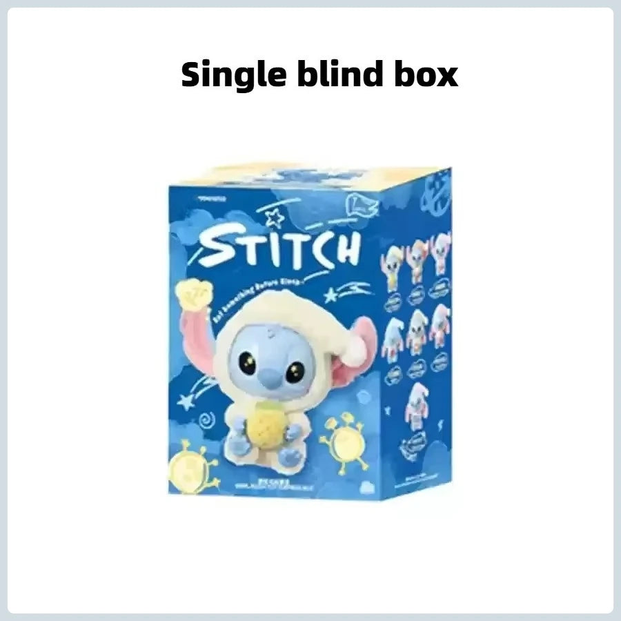 Miniso New Stitch Eat Some Thing Before Sleep Series Vinyl Blind Box Bag Pendant Cute Plush Doll Mystery Box Toy Surprise Gifts