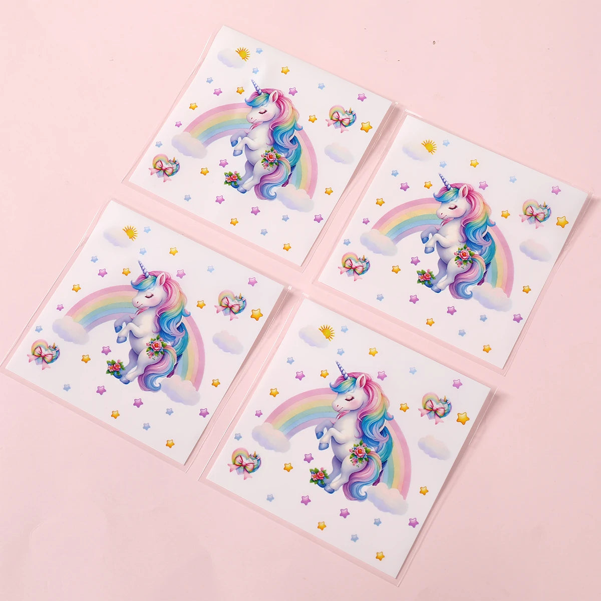 50/100Pcs Unicorn Party Gift Bags Birthday Party Decoration Candy Bags Packaging Bags Baby Shower Kids Favors Party Supplies