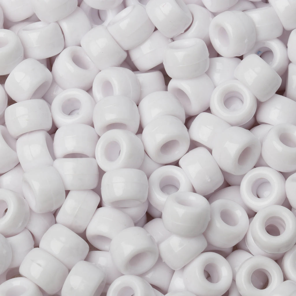 100pcs Luminous Pony Beads 6x9mm Acrylic Beads Big Hole Spacer Beads For Diy Craft Jewelry Charms Bracelets Making Hair Supplies