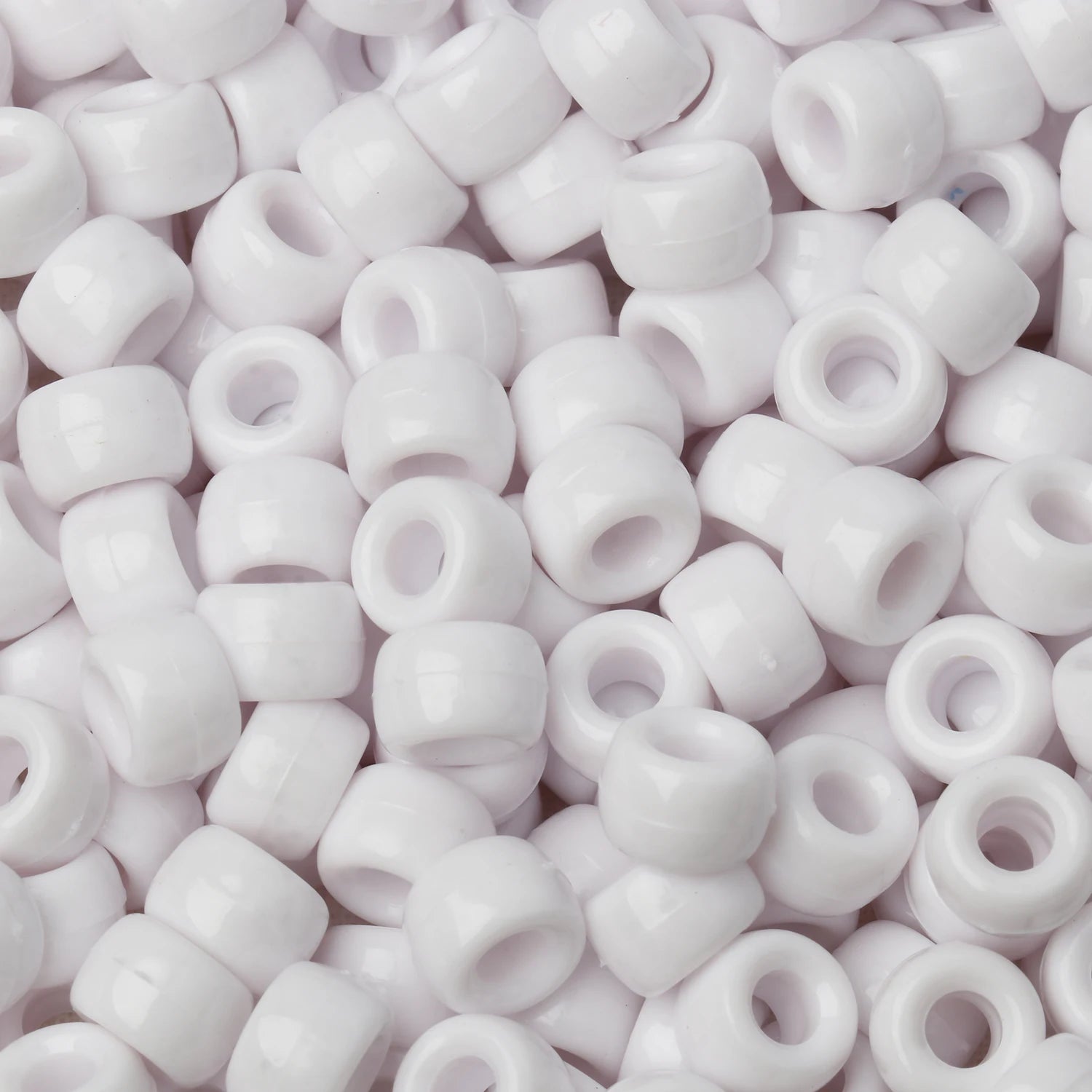 100pcs Luminous Pony Beads 6x9mm Acrylic Beads Big Hole Spacer Beads For Diy Craft Jewelry Charms Bracelets Making Hair Supplies