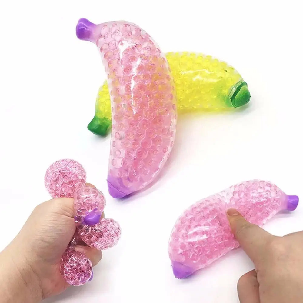 Funny Kids Fidget Toys Anxiety Toy Squeeze Toys Scented Bead Stress Reliever Simulation Fruit Banana Mini Ball Toy Sensory Toy