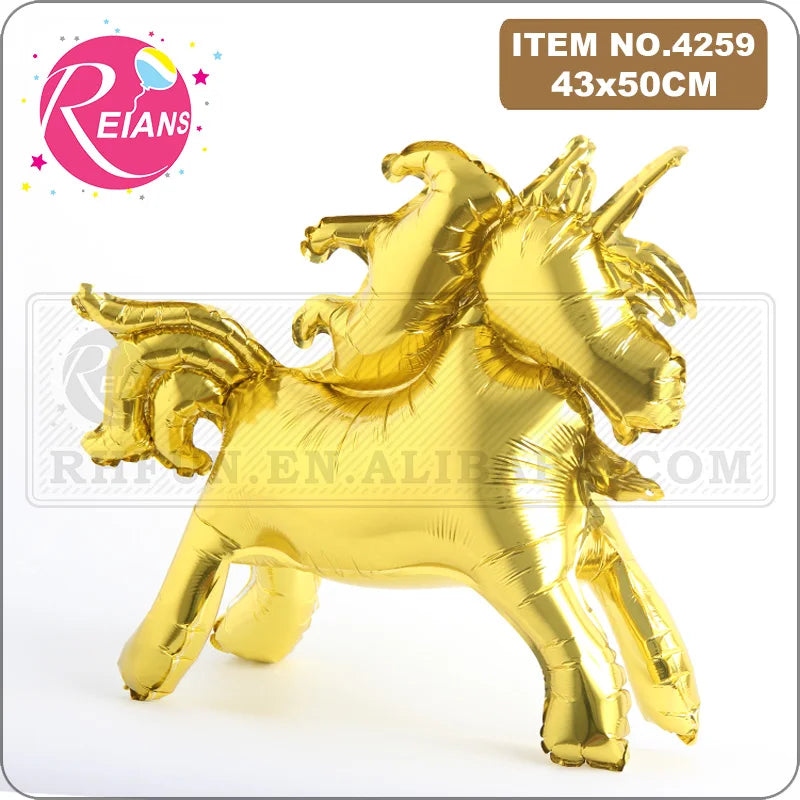 Unique Stand steadily Unicorn Birthday Party Decorations Supplies Wedding Engagement Children's Day Foil Unicorn Balloons globos