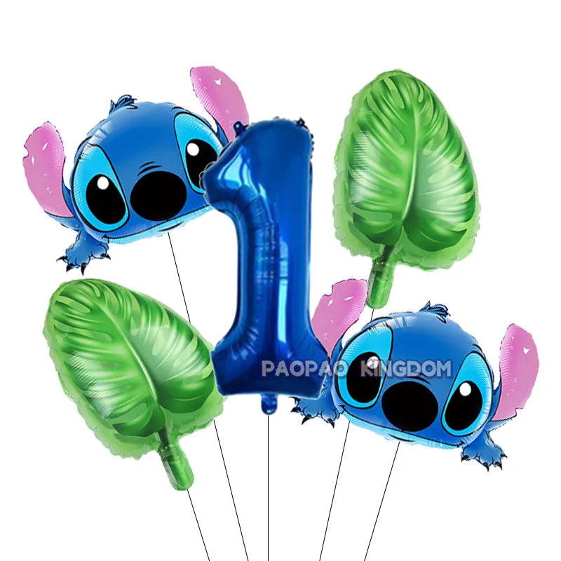 Lilo Stitch 32inch Number Foil Balloons Stitch Birthday Party Supplies Children Balloons Baby Shower Decoration Supplies