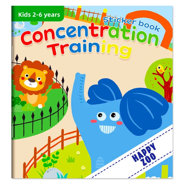Baby Toys Sticker Book Multiple Scenarios Cartoon DIY Sticker Puzzle Educational Cognition Learning Toys for Kids Age 2-6 Gift