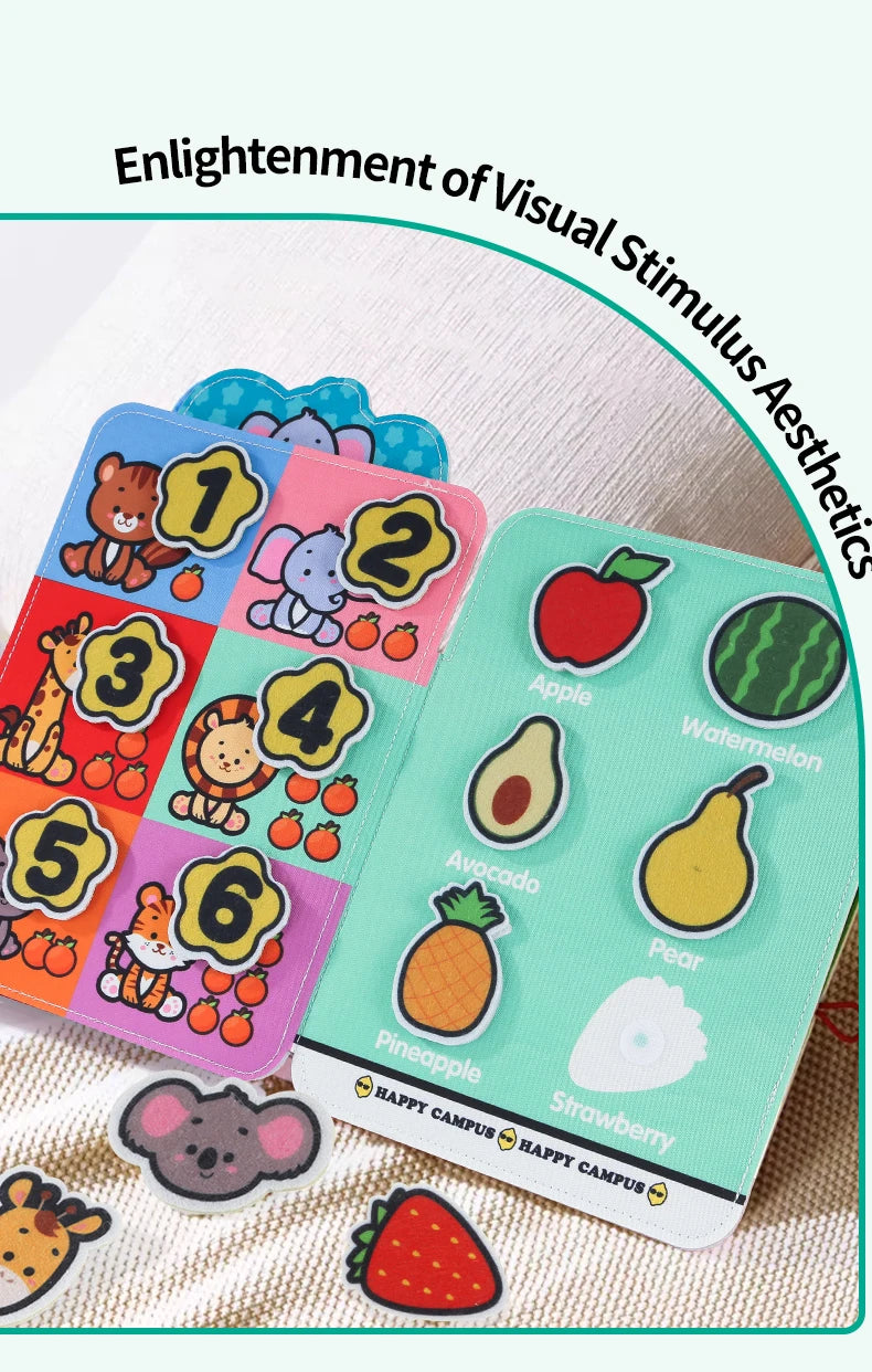 Busy Book Matching Game  Storytelling Busy Board Kids Fine Motor Early Education Toy Campus Theme Baby Gifts