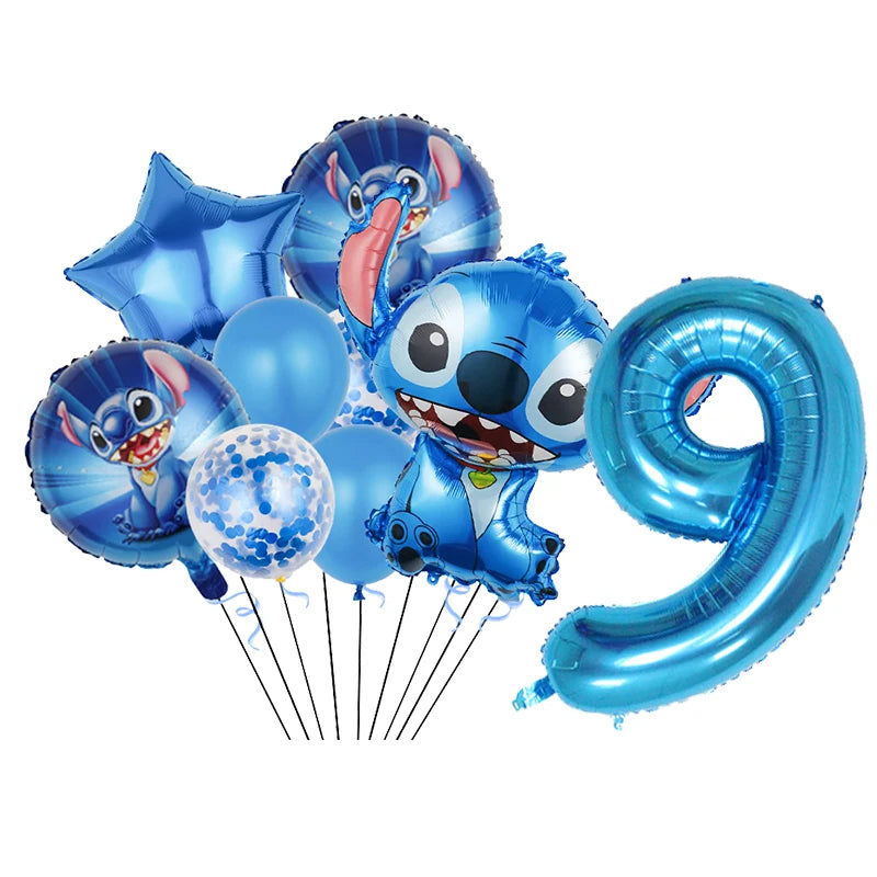 Stitch Birthday Party Decorations Tableware Cups Plates Tablecloth for Kids Foil Balloon Backdrop Lilo and Stitch Party Favors
