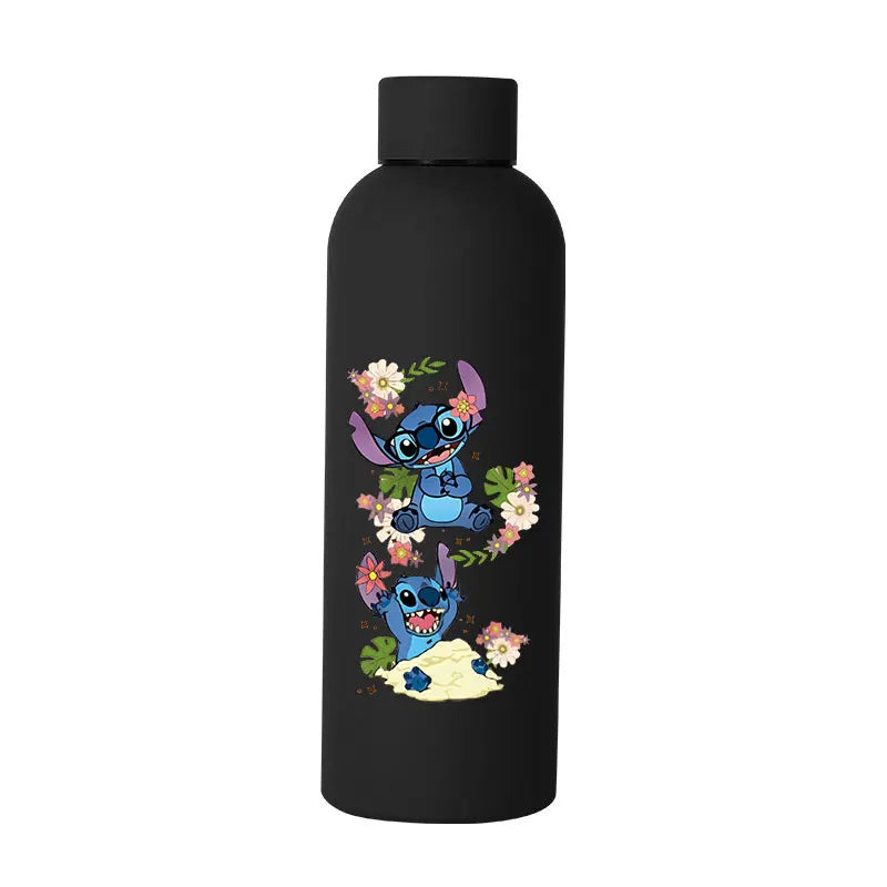 Lilo&Stitch Insulated Cup Sports Small Mouth Bottle Angel Colour Double-layer Vacuum Stainless Steel Cola Coffee Frosted Bottle