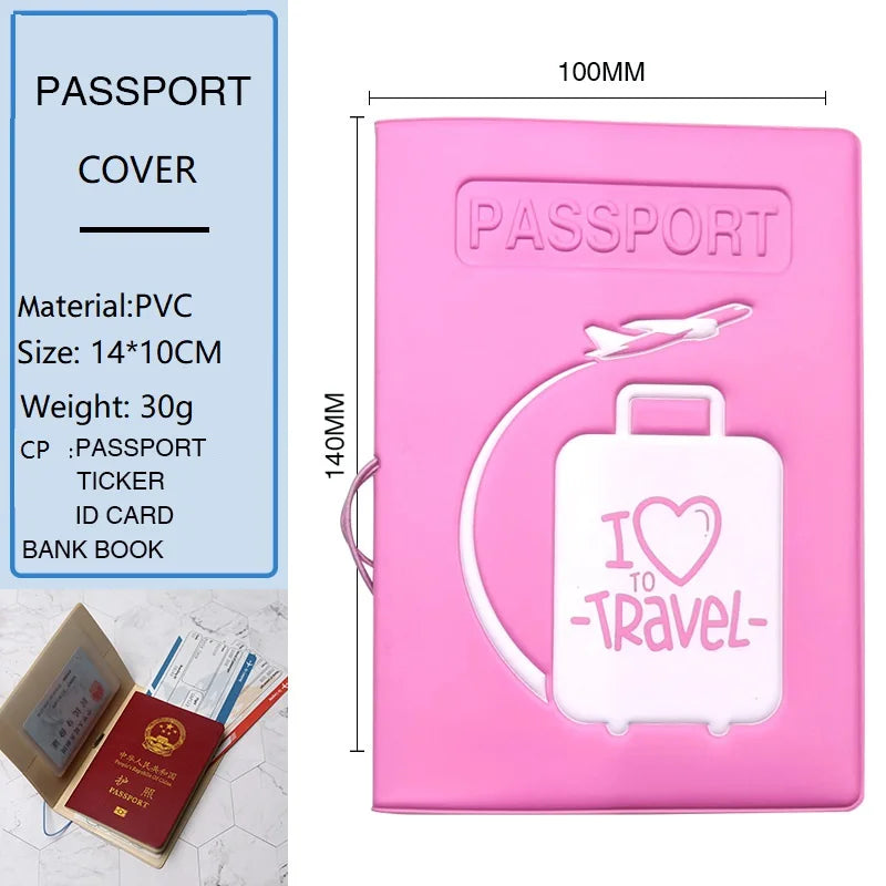 Colorful  Emboss Women's Passport Cover  Print Girls Boys ID Card Holder Travel Ticket Passport Case Drop Shipping