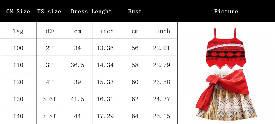 Moana New Dress Girls Princess Clothes Kids Dress Up Vaiana Necklace Pig Chick Children Carnival Party Summer Costume Set 2-10T