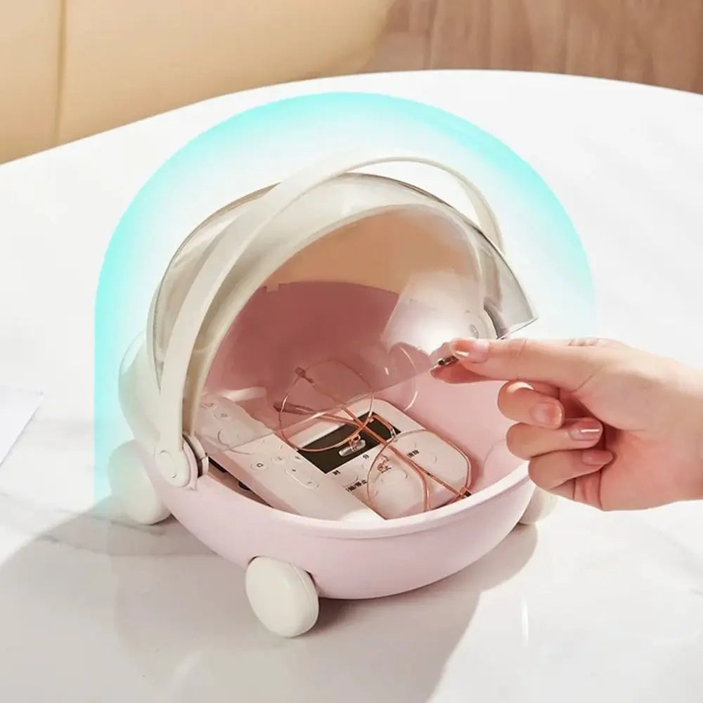 Cute Baby Cradle Shape Desktop Storage Box Doll Baby Bed for Labubu Storage Container Storage Trunks