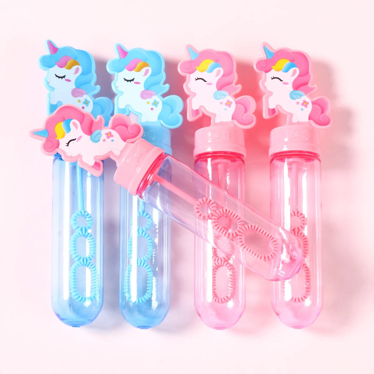 Blue Pink Unicorn Bubble Tube Soap Bottle Unicorn Birthday Party Decor Kids Favors Toys for Guests Gifts Baby Shower
