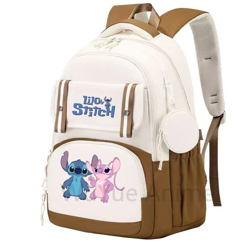 Anime Lilo Stitch Backpack Large Capacity Bookbag for Boy Girl Men Women Leisure Waterproof Laptop Travel Bag Kid Gift Mochila