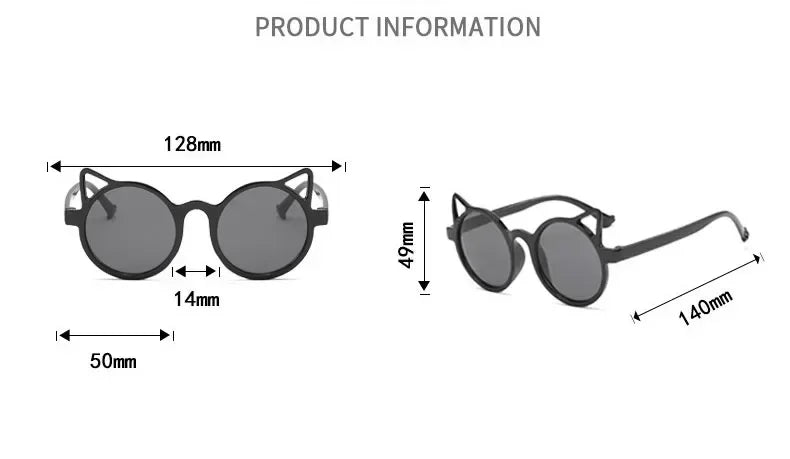 Girls Boys Cute Animal Cartoon Ears Sunglasses Outdoor Sun Protection Children Lovely Vintage Sunglasses Protection Classic Kids