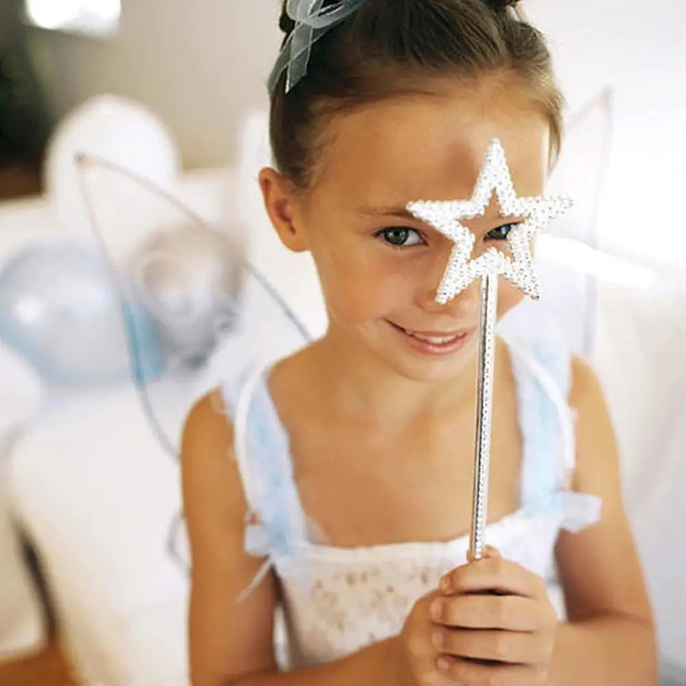 1pc Magic Wand For Kids Golden Silver Star Wand Fairy Princess Angel Wand Sticks For Girls Costume Birthday Party Wedding