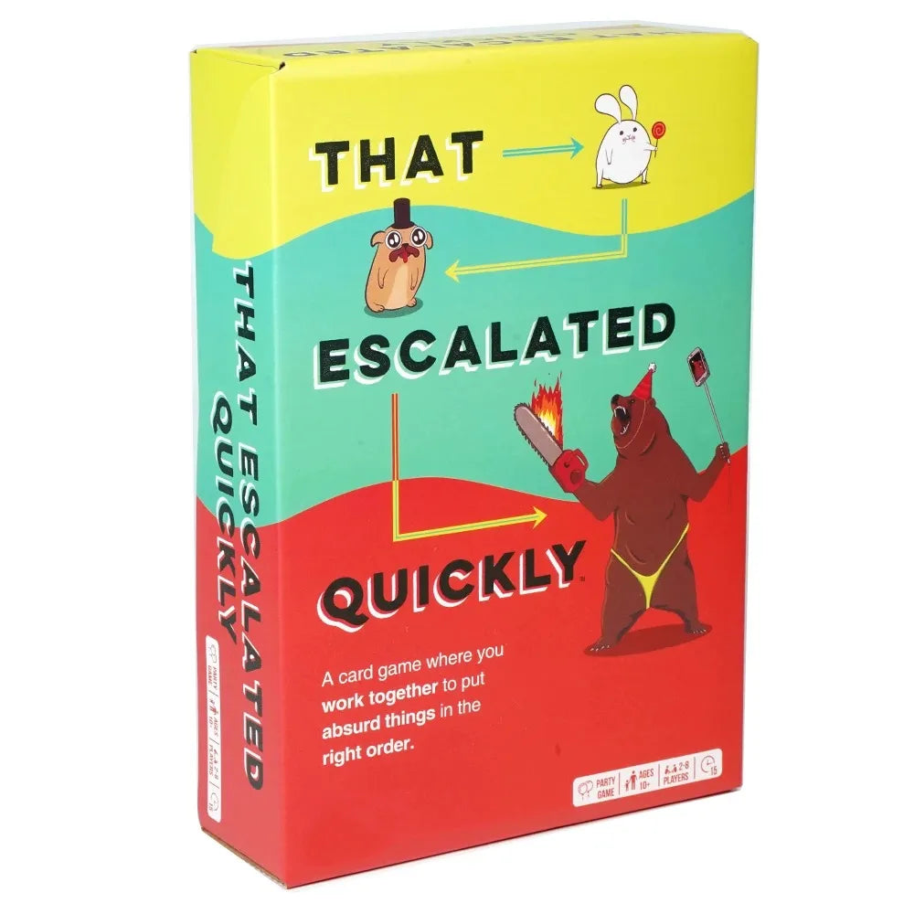 That Escalated Quickly Hilarious Cooperative Card Game Party Game Family Game Night Card Game Great For Both Kids And Adults