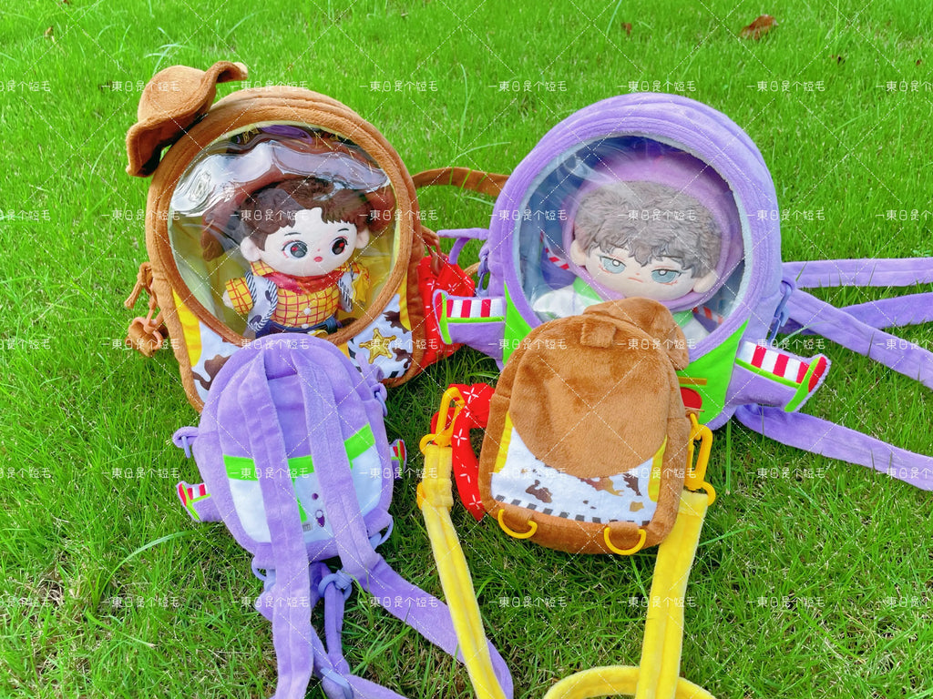 Labubu Bag Toy Story Buzz Lightyear Style Animation Peripheral Satchel 20cm Cotton Doll Bag Portable Cute Gift