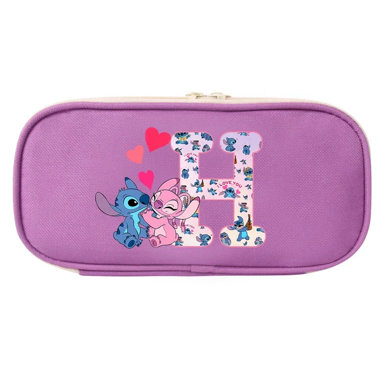 Lilo&Stitch Pencil Box Letter A B C Student School Supplies Stationery Kids Penbag Pencilcase Kawaii Boy Girl Birthday Cute Gift