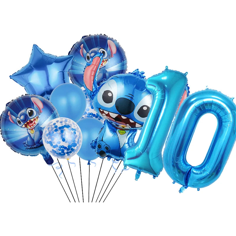 Stitch Birthday Party Decorations Tableware Cups Plates Tablecloth for Kids Foil Balloon Backdrop Lilo and Stitch Party Favors