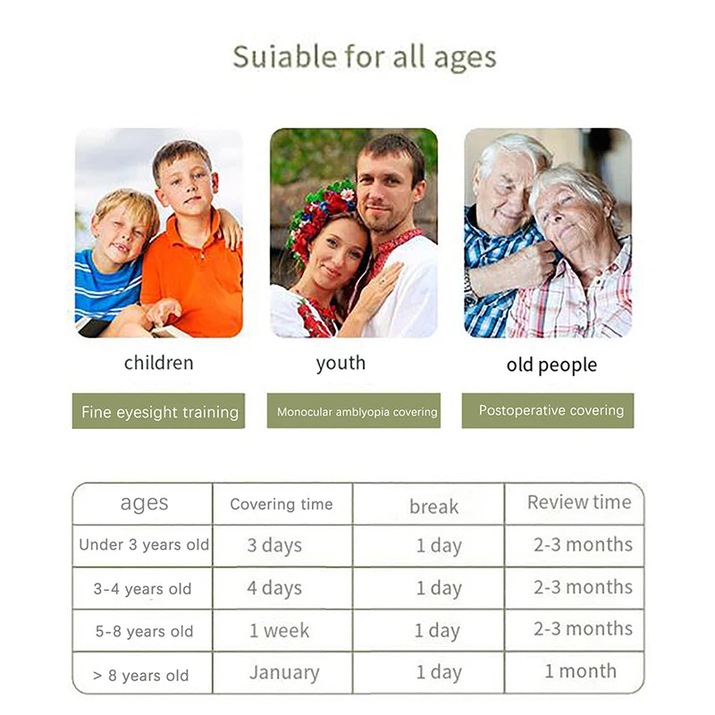 Cute Adhesive Eye Patches Bandage for Kids Girls Boys Disposable Medical Sterile Eye Pad for Amblyopia Lazy Eye Protect Eyesight