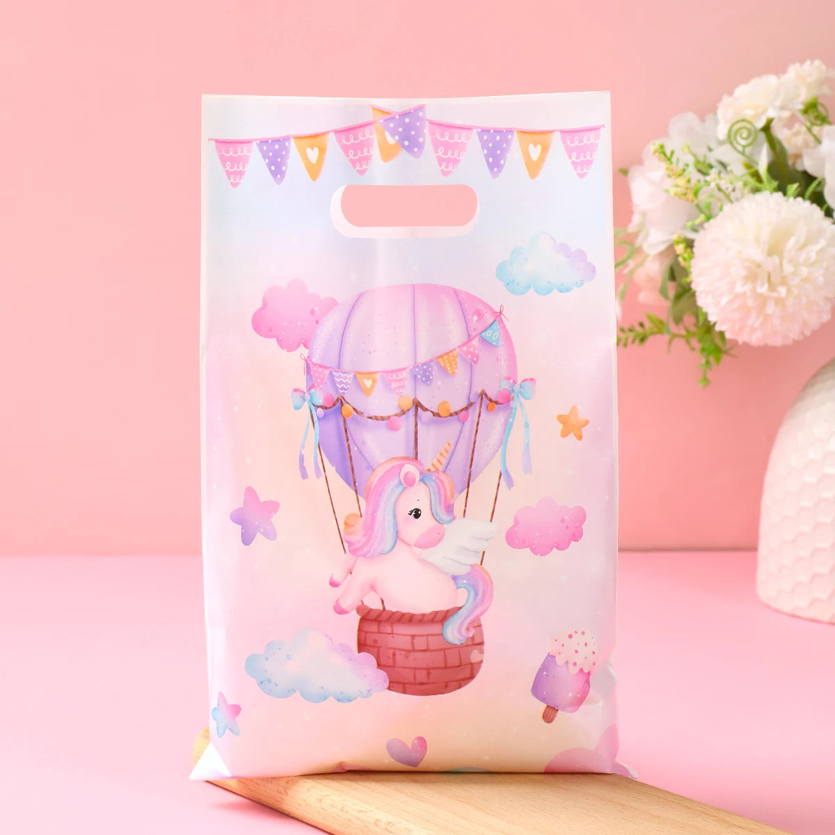 10/25/50pcs Handbag Candy Bags Unicorn Birthday Party Decor Kids Gift Packing Bag 1st Birthday Baby Shower Girl Party Supplies