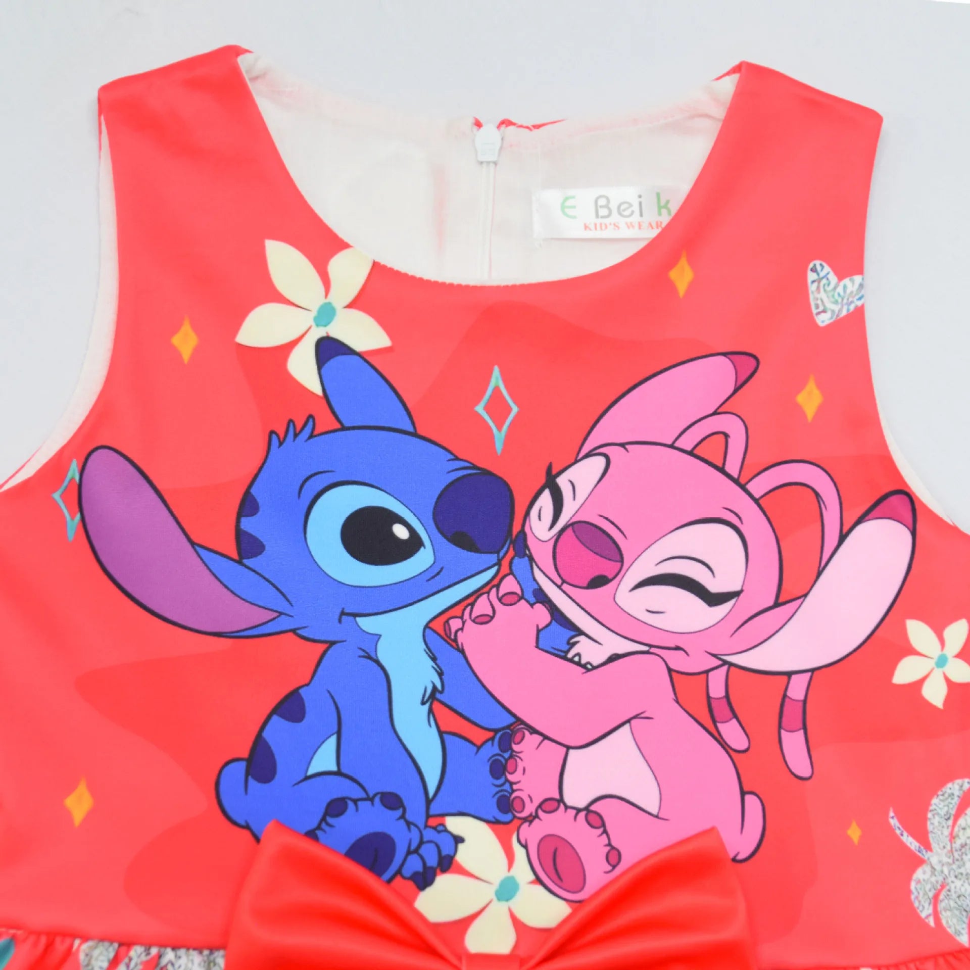 Lilo and Stitch Baby Girls Lilo Stitch Cosplay Princess Dress Kids Birthday Christmas Party Costume Summer Clothes Bow Sundress
