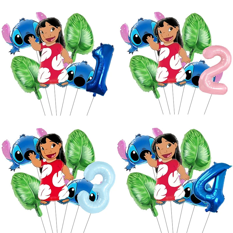Lilo & Stitch Party Balloons Stitch Number Balloon Garland Arch Kit Baby Shower Birthday Party Decor Kids Toy Gift