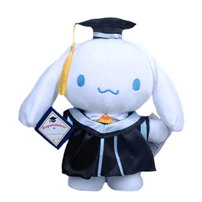 25cm Sanrio Stitch Hello Kitty Graduation Plush Toys Pochacco Soft Tuffed Animals Christmas Birthday Christmas Graduation Gifts