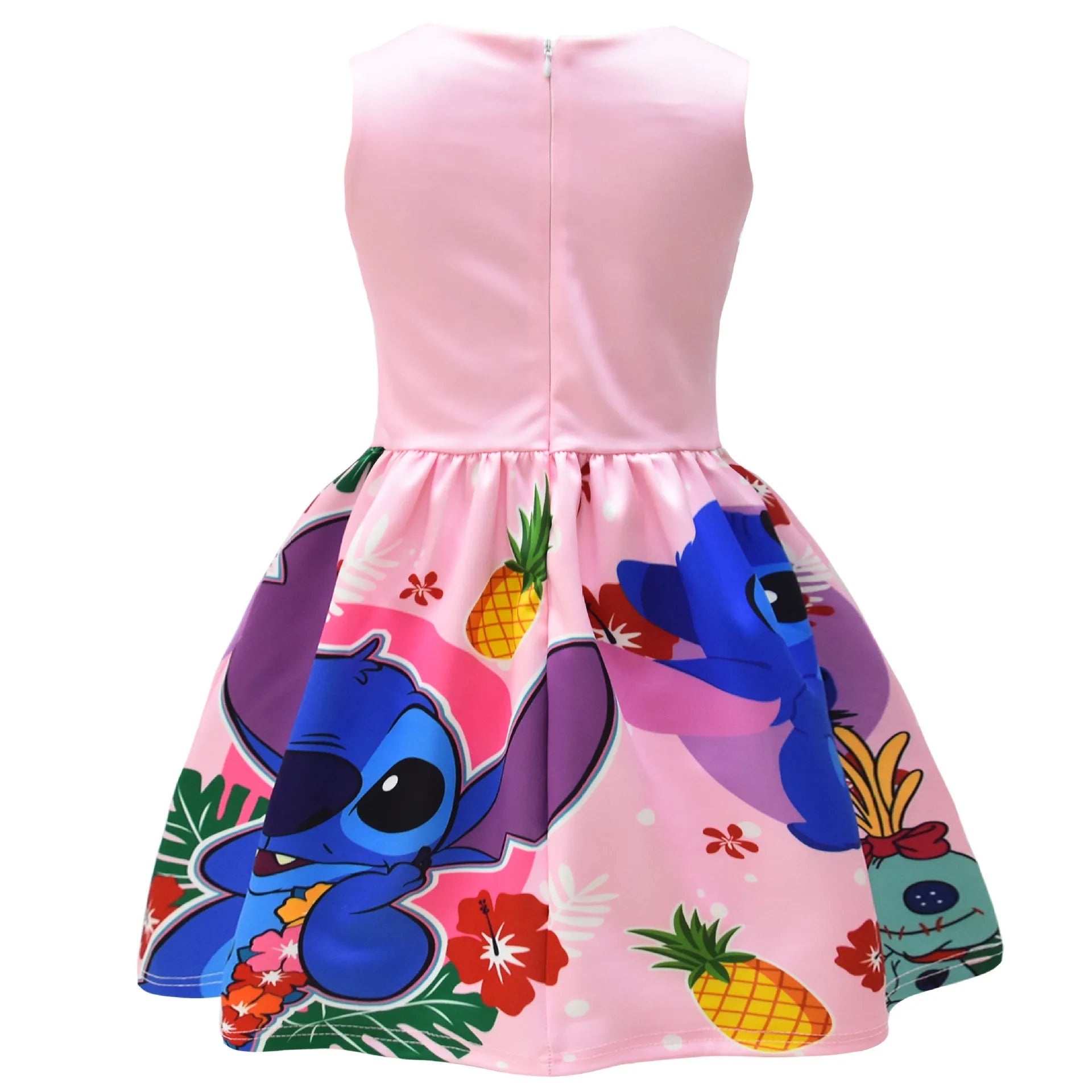 Lilo and Stitch Baby Girls Lilo Stitch Cosplay Princess Dress Kids Birthday Christmas Party Costume Summer Clothes Bow Sundress