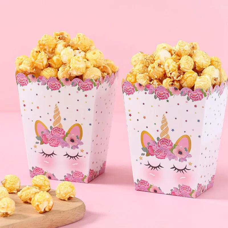 Rainbow Unicorn Handbag Candy Bag Happy 1st Birthday Party Decorations Kids Favors Gift Unicorn Box Baby Shower Girls Supplies