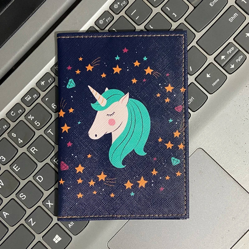 Cartoon Cute Passport Holder Boy Girl Travel Wallet Soft PU Covers for Passports Card Holder