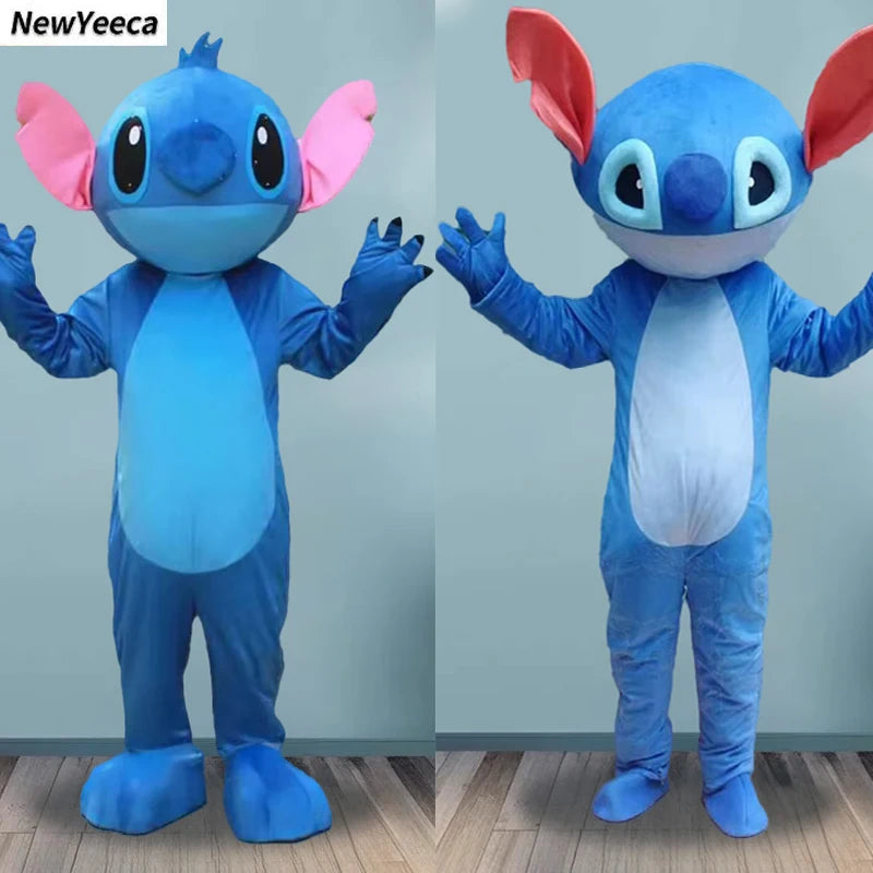 New Blue Lilo & Stitch Mascot Costume Anime Cartoon Character Advertising Fancy Dress Animal Carnival Party Adult Cosplay Suits