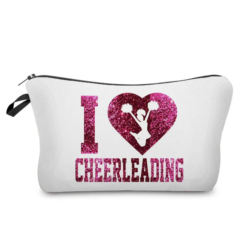Cheerleading Girl Makeup Bag Club Gift Bag Female Portable Custom Pattern Cosmetic Bag Travel Organizer Storage Bag Toiletry Kit